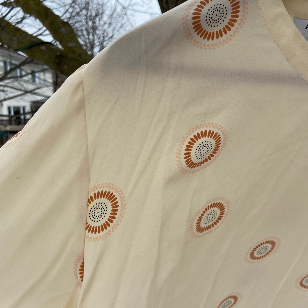 Vintage Silk Cream Alfred Sung Blouse - Picture 3 of 6